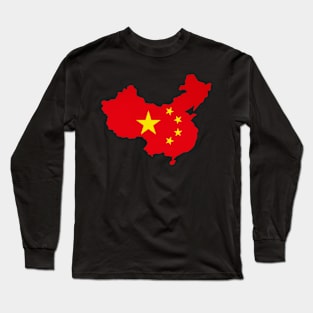 China Map Flag, I love China, Beautiful China Long Sleeve T-Shirt